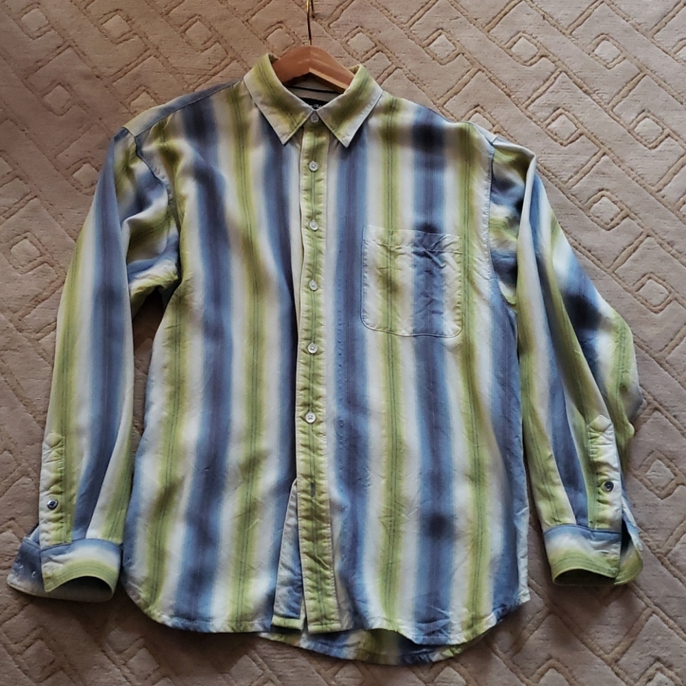Indigo Palms button-down shirt